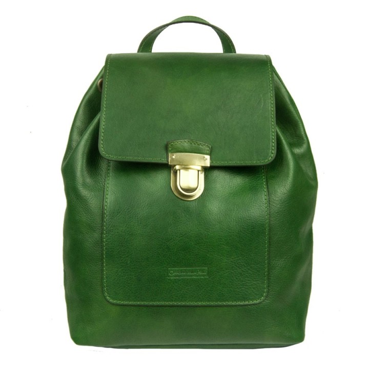 Vienna Leather Backpack green