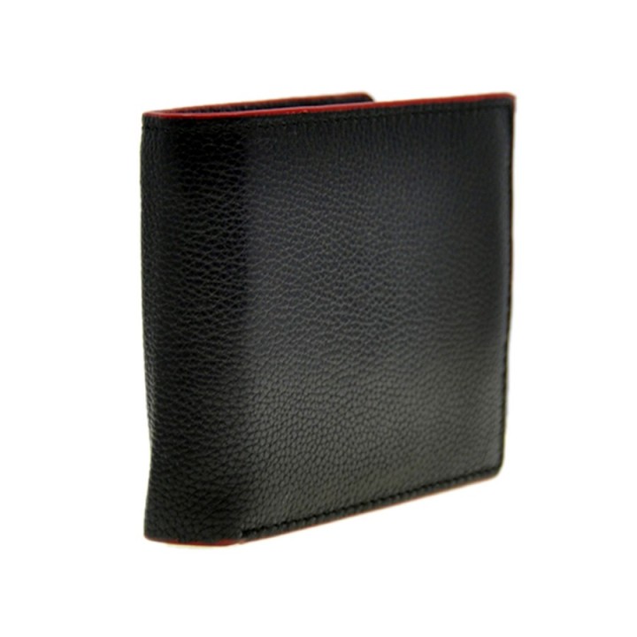 Portafoglio in pelle 8996-N nero/rosso