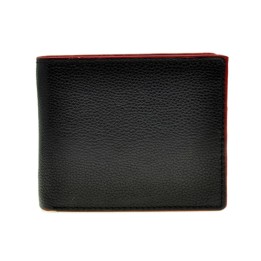 Portafoglio in pelle 8996-N nero/rosso