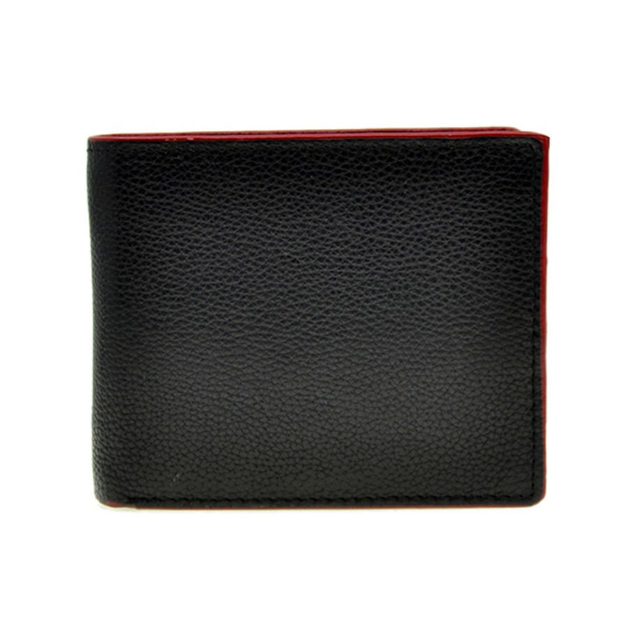 Leather wallet 8996-N black/red