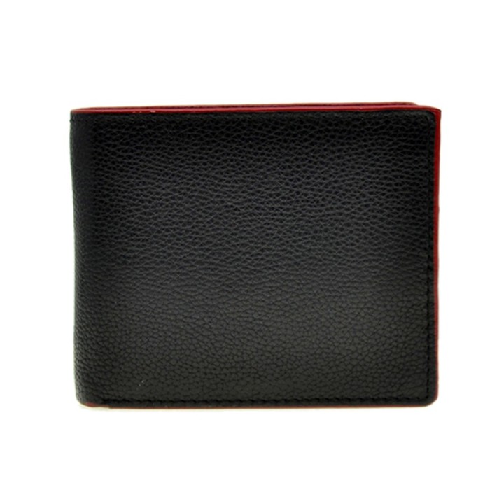 Portafoglio in pelle 8996-N nero/rosso