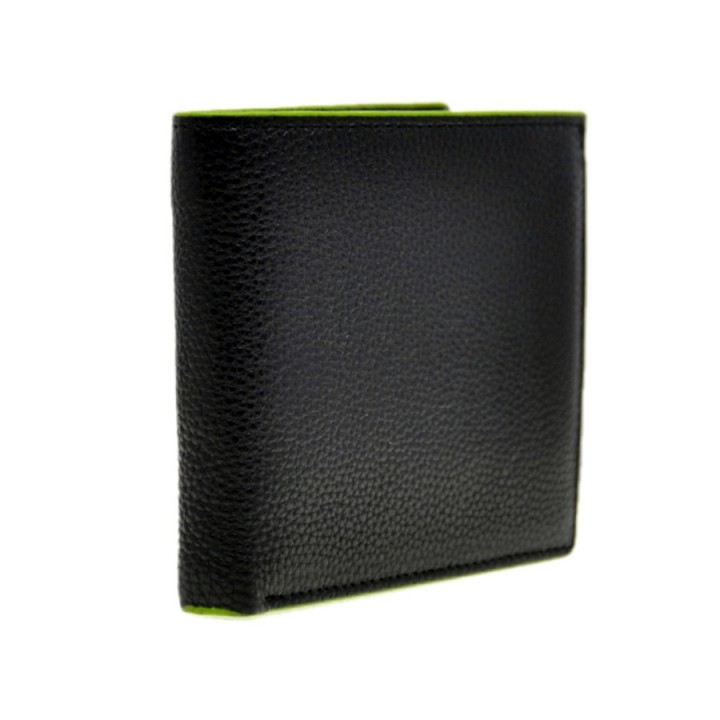 Portafoglio in pelle 8997-N nero/verde