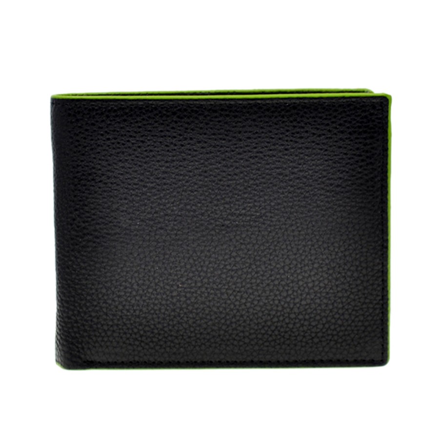 Leather wallet 8997-N black/green