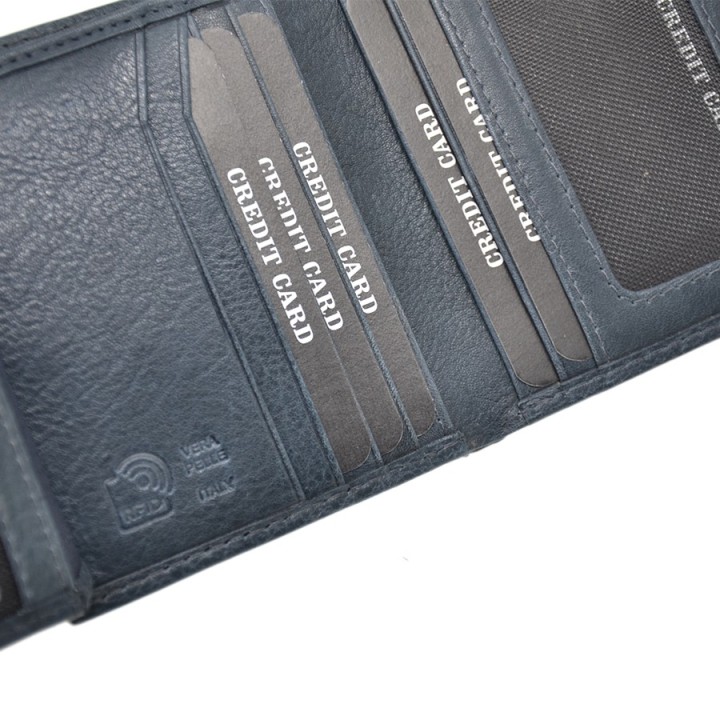 Portafoglio in pelle 149-BT blu