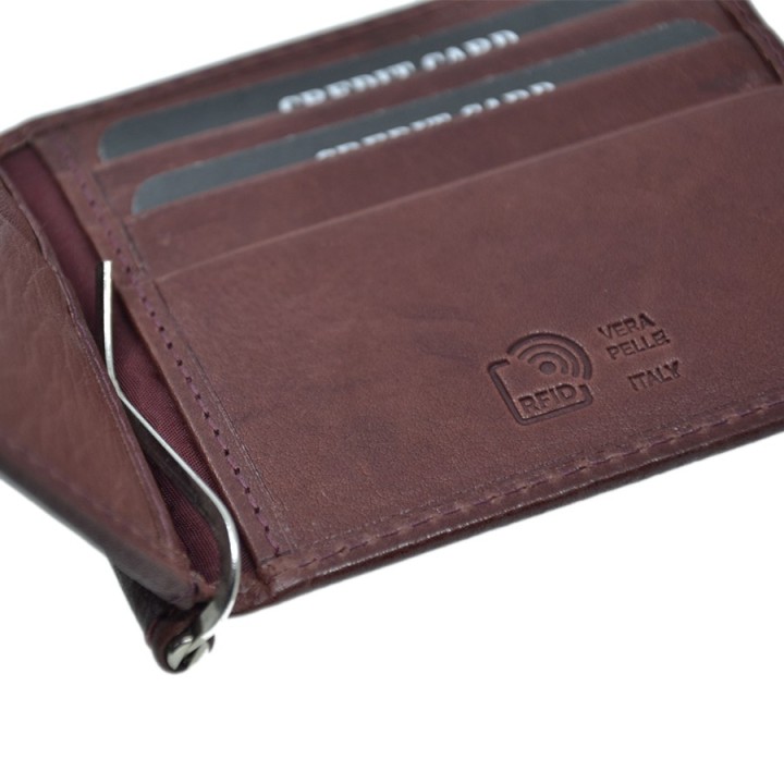 Portafoglio in pelle  581-BT bordeaux