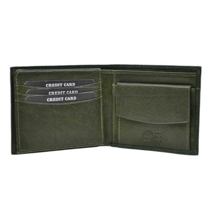 Leather wallet 8996-BT green