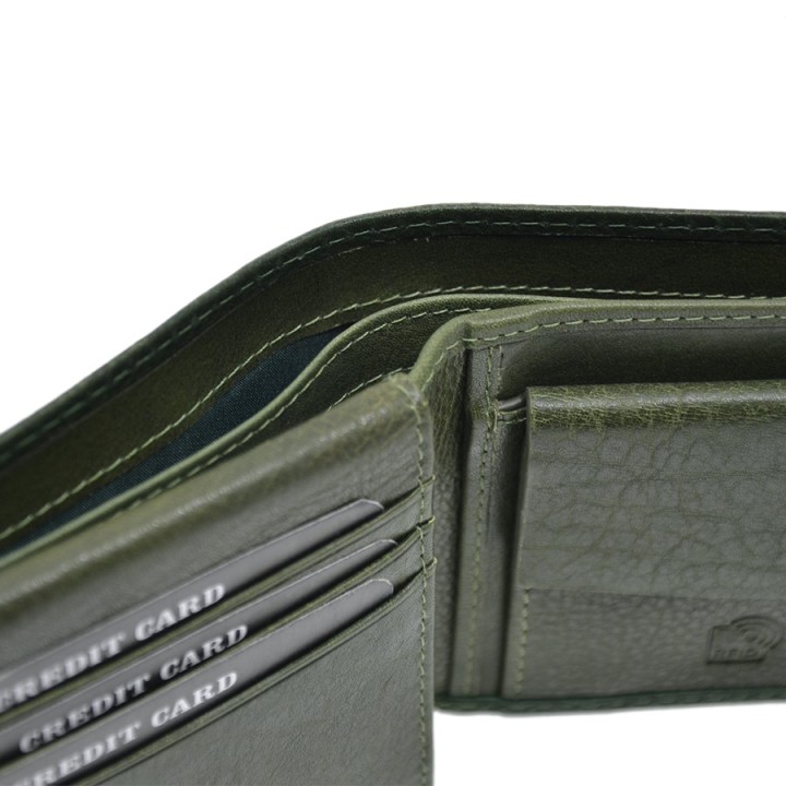 Portafoglio in pelle 8996-BT verde
