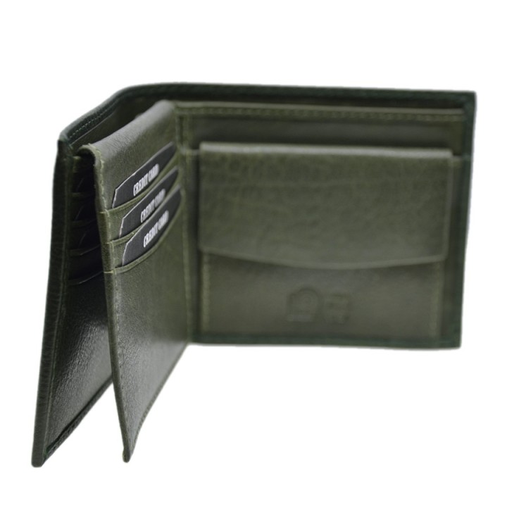 Portafoglio in pelle 8996-BT verde