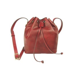 Borsa in pelle Atene small rosso