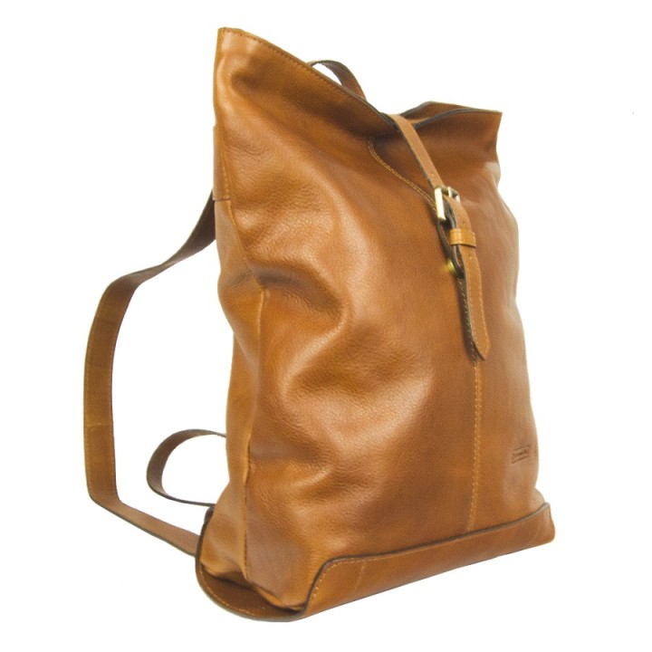 Leather backpack AMSTERDAM light brown