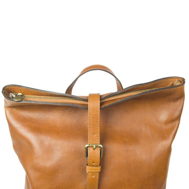 Leather backpack AMSTERDAM light brown