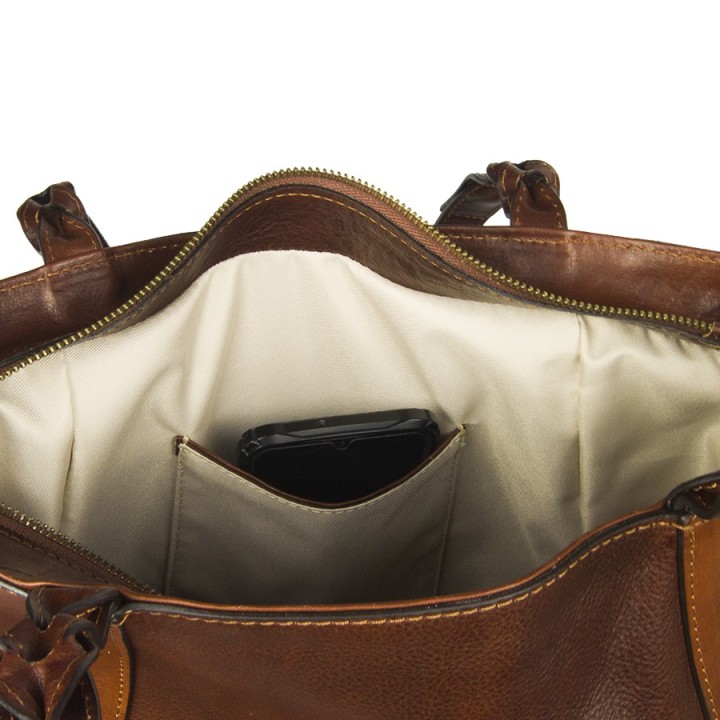Borsa in pelle Berlino marrone
