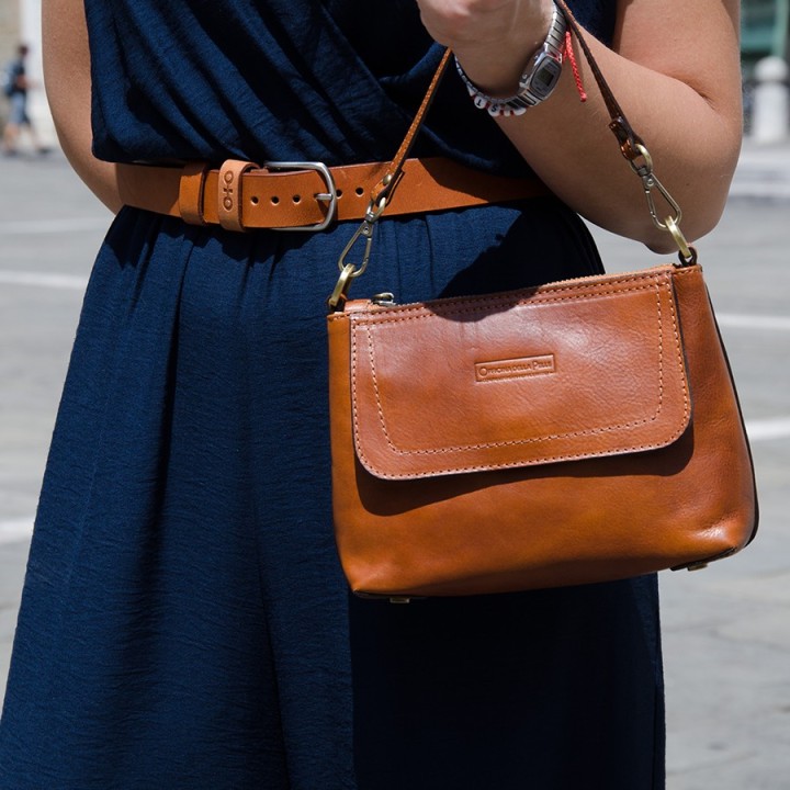 Leather bag PARIGI SMALL light brown