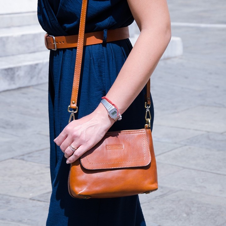 Borsa in pelle PARIGI SMALL miele