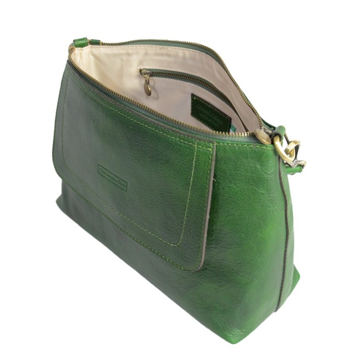 Borsa in pelle PARIGI verde