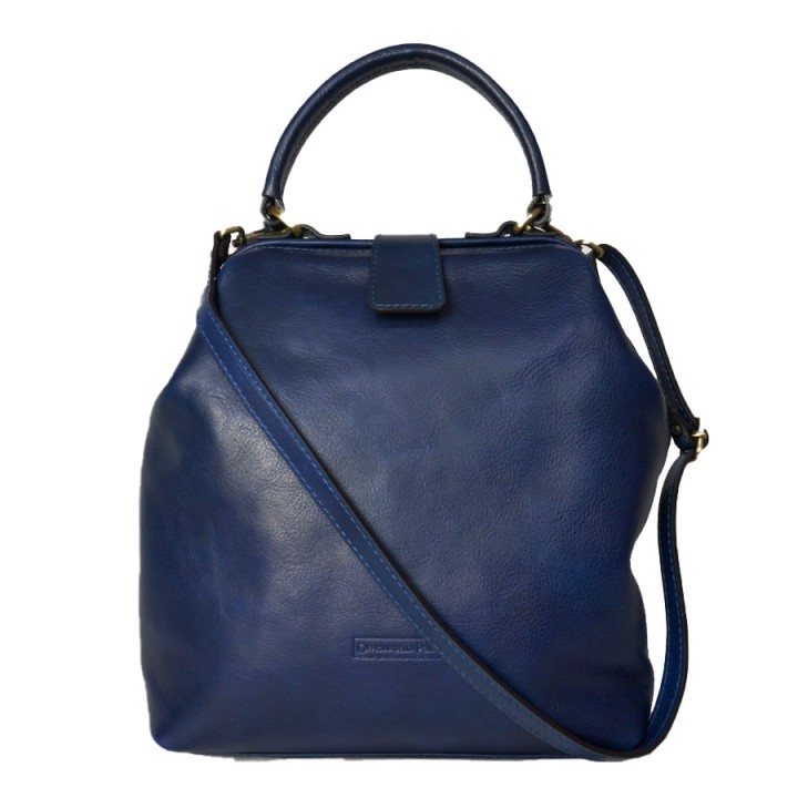 Borsa in pelle LISBONA blu