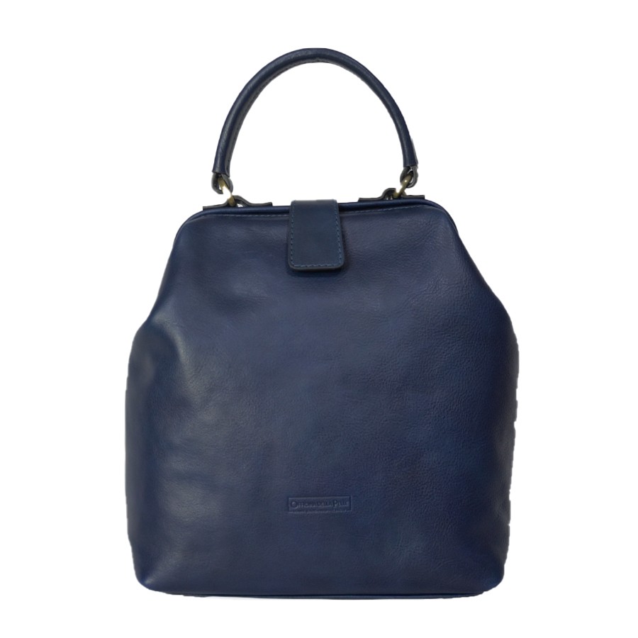 Borsa in pelle LISBONA blu