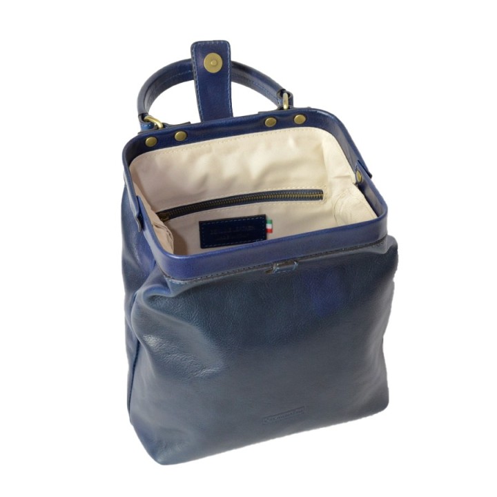 Borsa in pelle LISBONA blu