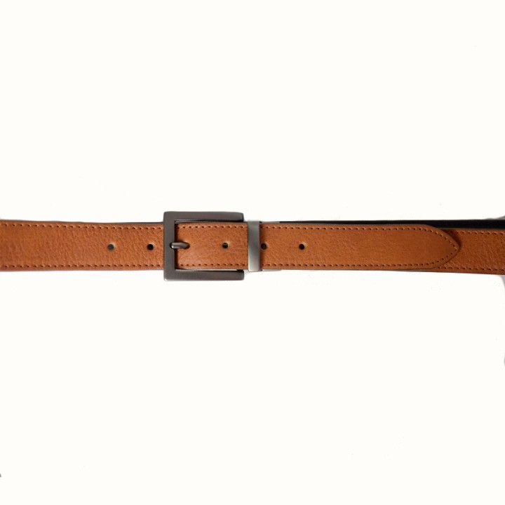 Cintura double face cm 3 nero/miele