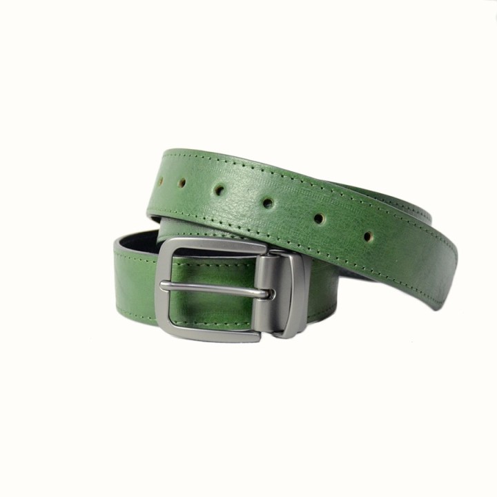 Reversible 3.5cm Belt black/green