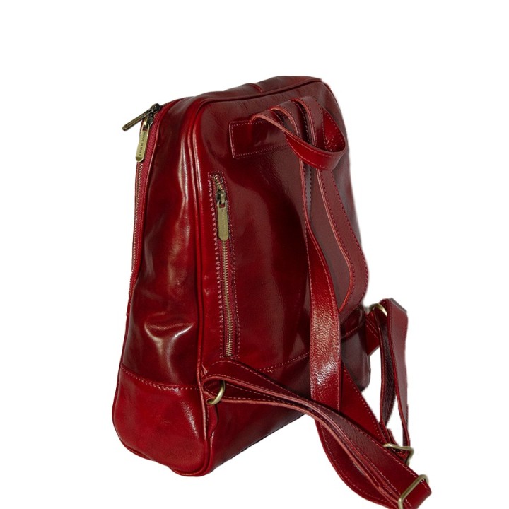 Zaino in pelle DUBLINO rosso