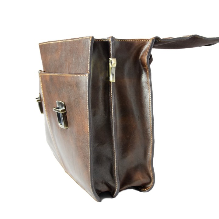 Borsa professionale in pelle testa di moro