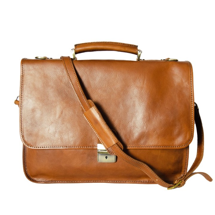 Borsa professionale in pelle miele