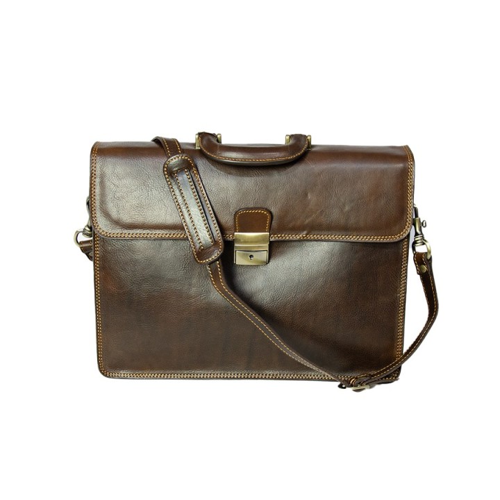 Borsa professionale in pelle testa di moro