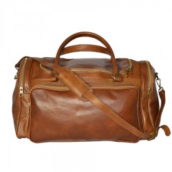 Leather travel bag