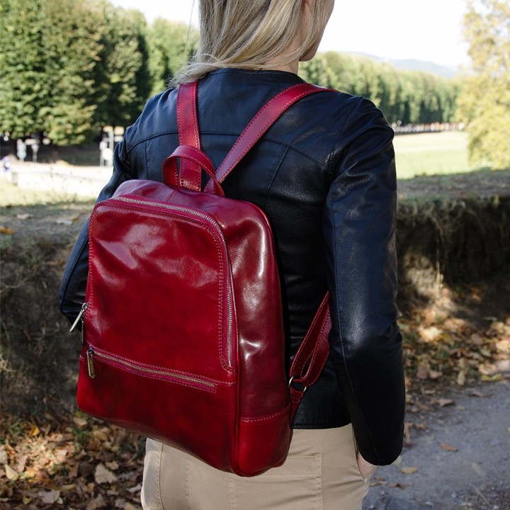 Sac à dos en cuir Dublin fabriqué à la main en Italie vente en ligne