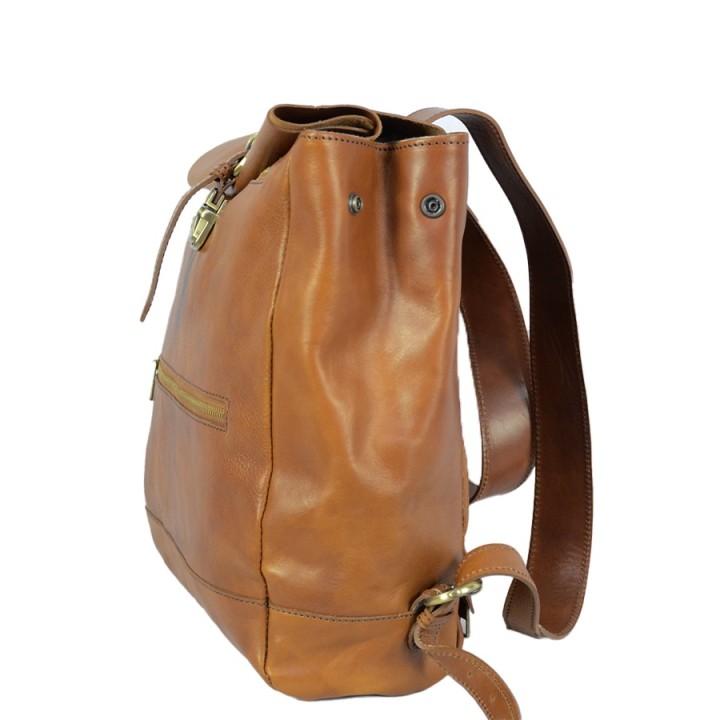 Zaino professionale in pelle miele