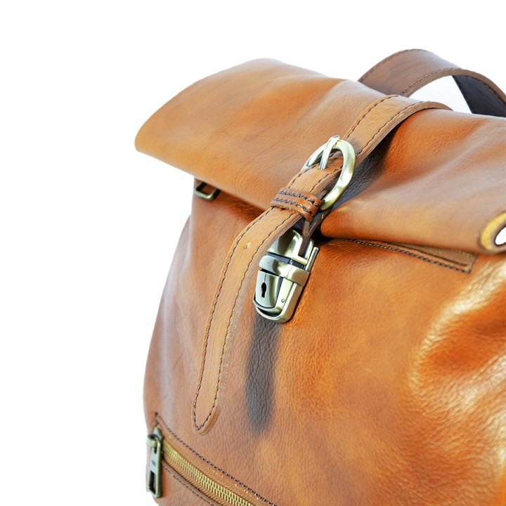 Zaino professionale in pelle miele