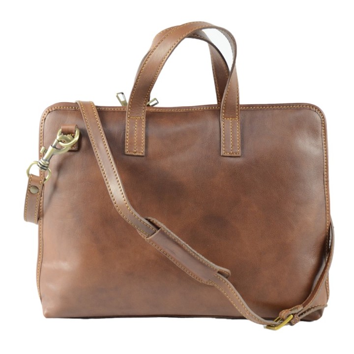 Borsa professionale in pelle marrone