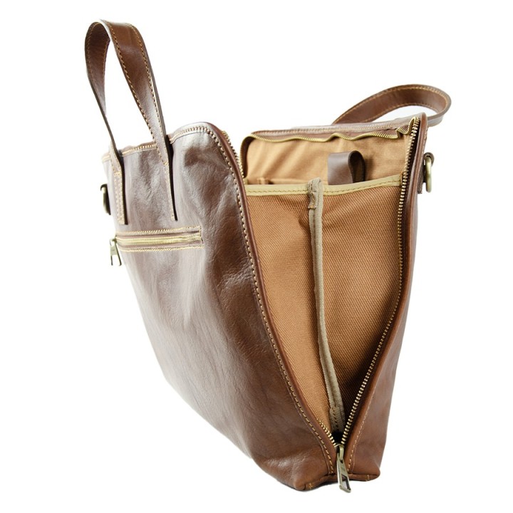 Borsa professionale in pelle marrone