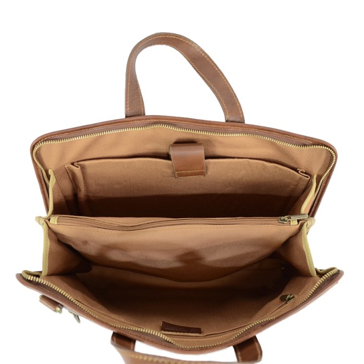 Borsa professionale in pelle marrone