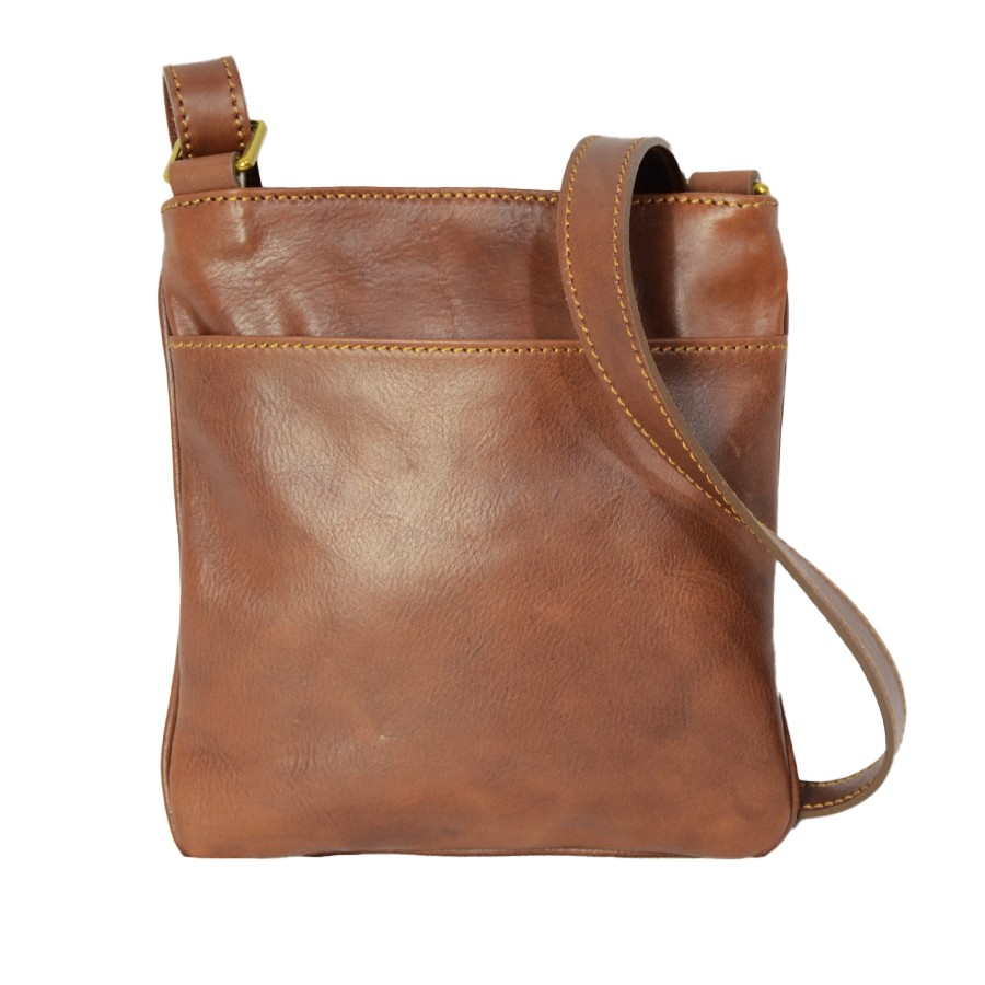 Berna Leather Shoulder Bag brown