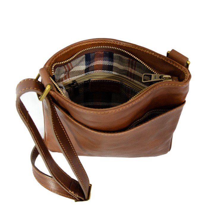 Berna Leather Shoulder Bag brown
