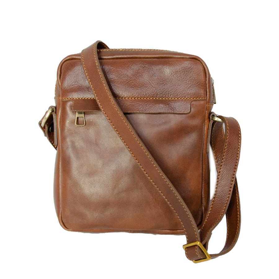 Zurigo leather shoulder bag brown