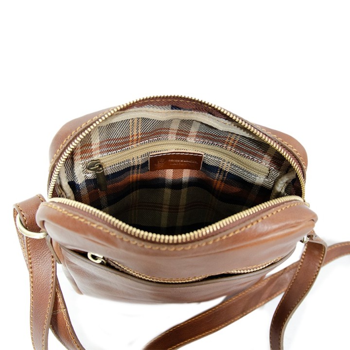 Zurigo leather shoulder bag brown