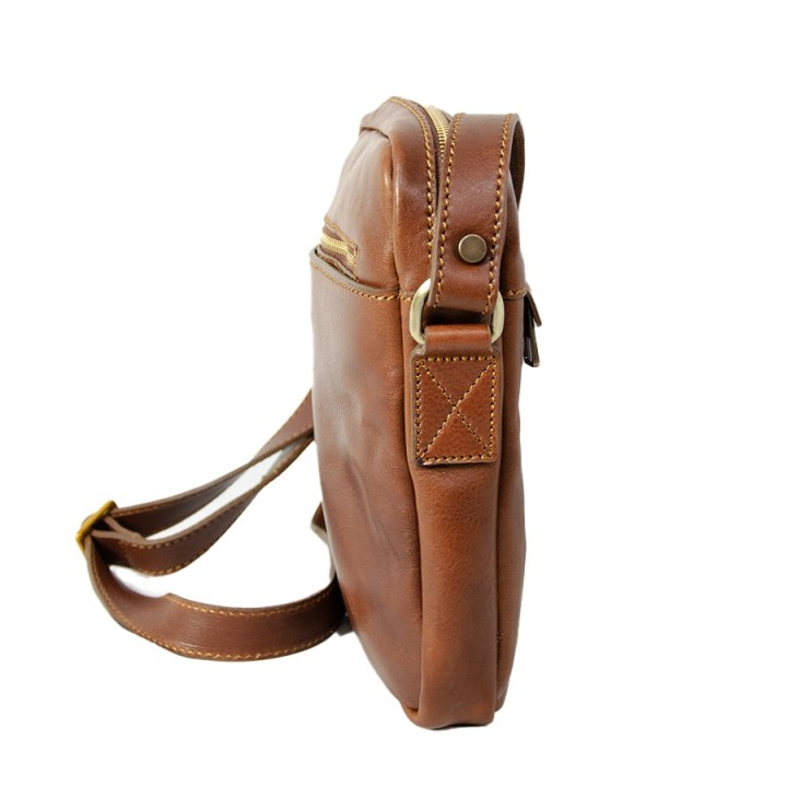 Zurigo leather shoulder bag brown