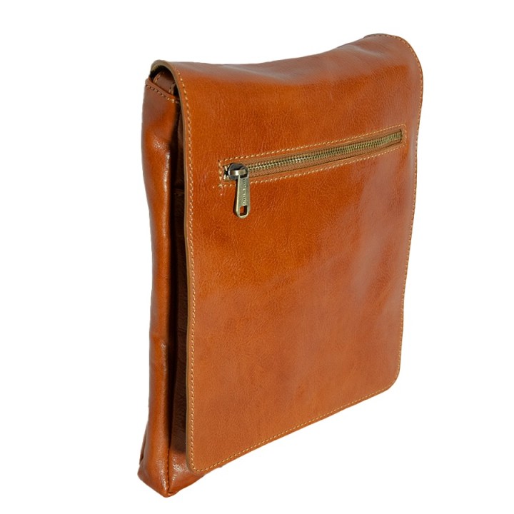 Leather Handbag with shoulder strap Unisex mod. "DAKOTA" buy on Officina della Pelle
