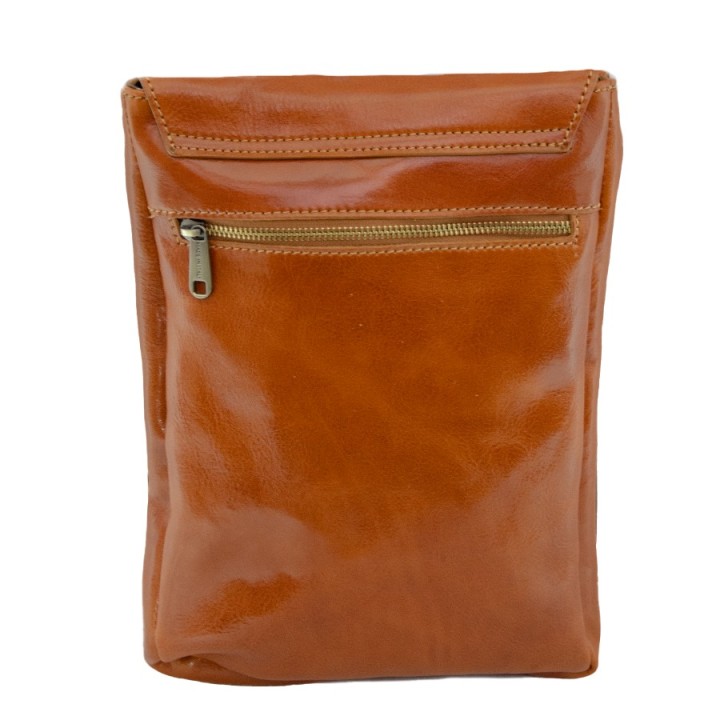 Leather Handbag with shoulder strap Unisex mod. "DAKOTA" buy on Officina della Pelle