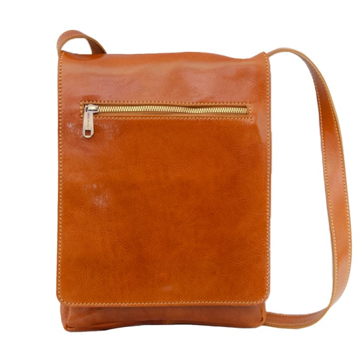 Leather Handbag with shoulder strap Unisex mod. "DAKOTA" buy on Officina della Pelle