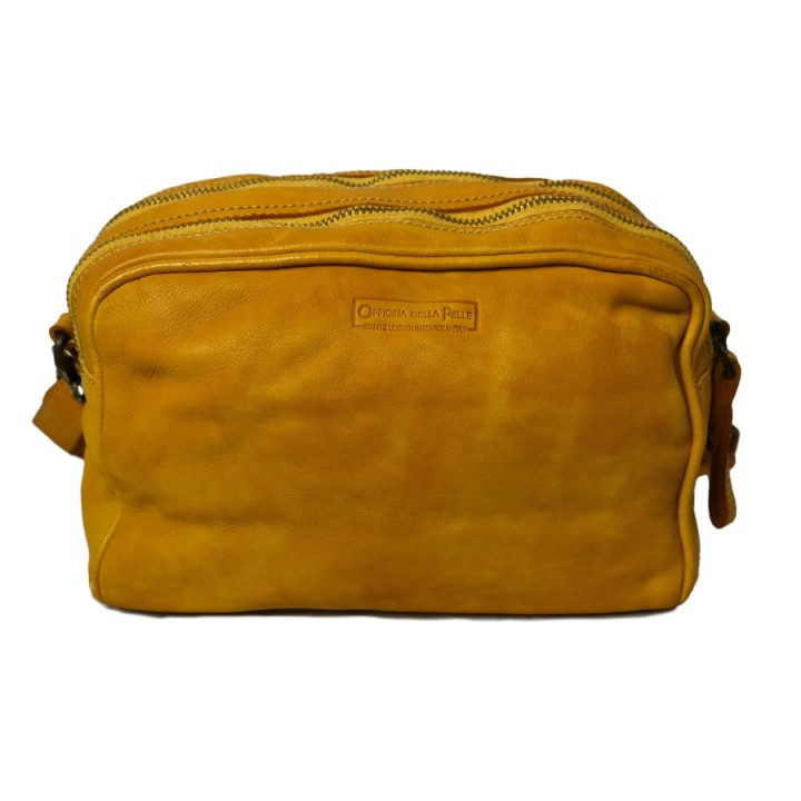 Borsa in pelle Valencia giallo