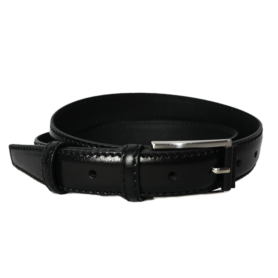 Leather Belt Luxury 3 cm black