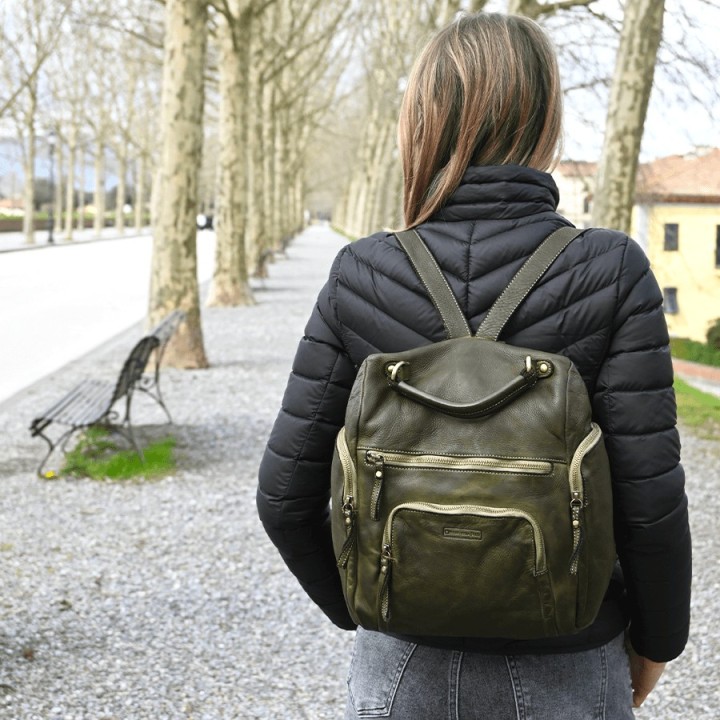 Zaino in pelle ALICANTE fatto a mano in pelle MADE IN ITALY