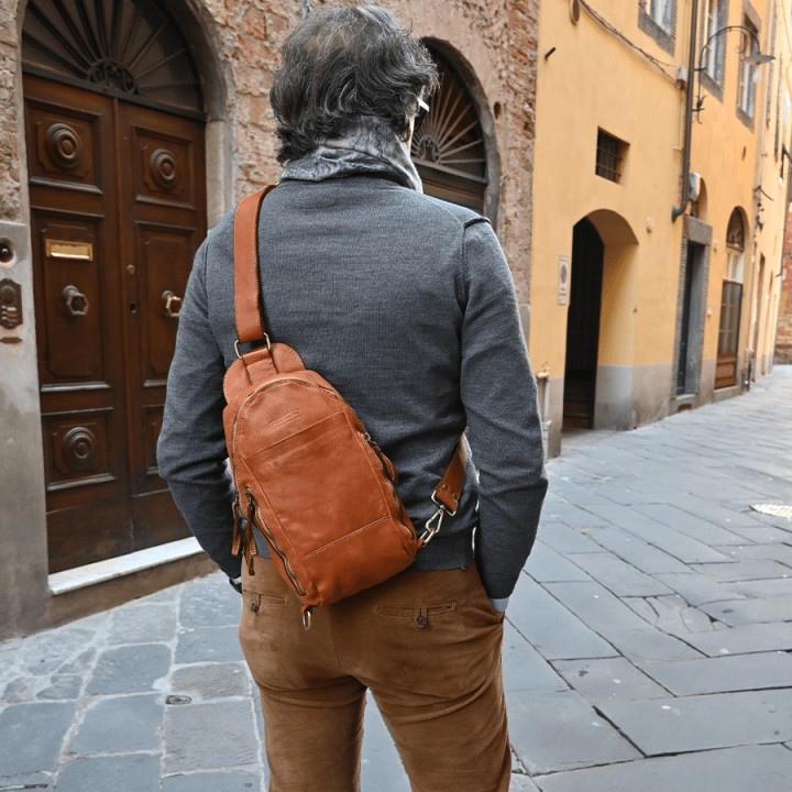 Monospalla in pelle Salamanca fatto a mano Made in Italy Vendita online