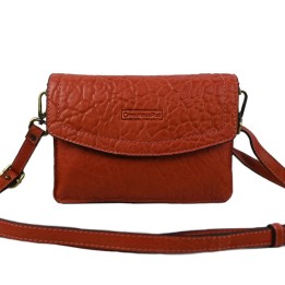 Bolso hecho a mano en piel de curtido vegetal, hecho en Italia