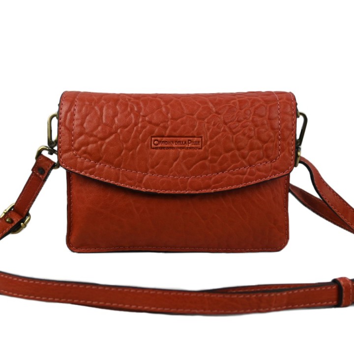 Borsa in pelle KATY arancione