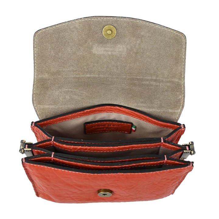 Borsa in pelle KATY arancione
